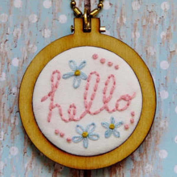 Tall Oval Mini Hoop Embroidery Pendant Blanks