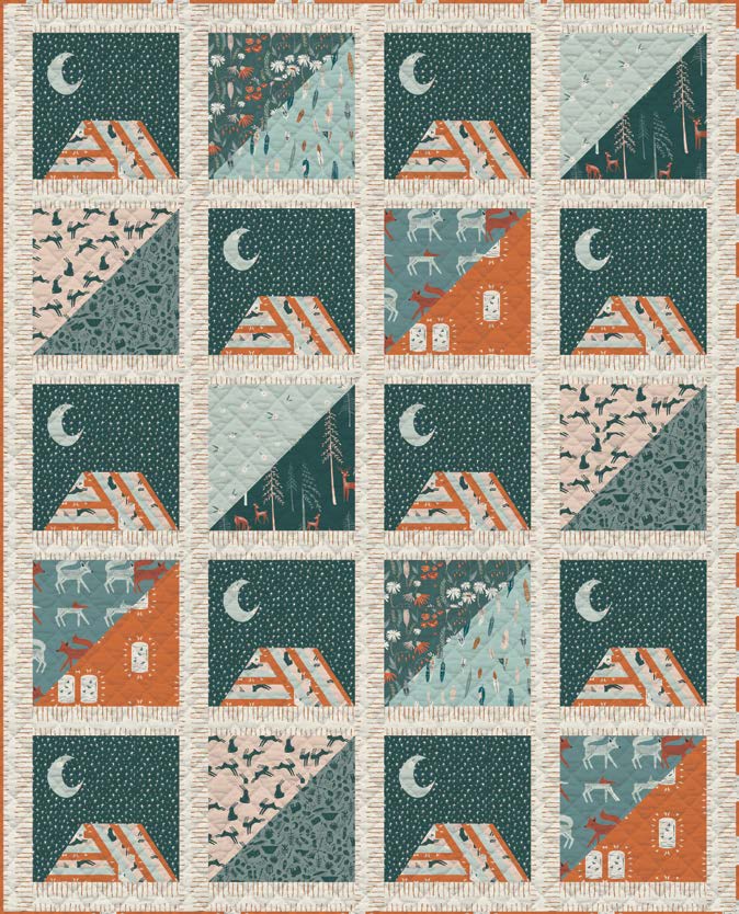 Moonlit Camp Quilt Kit Bunbury Fabrics